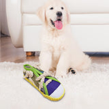 Maxbell Dog Chew Toy Exercise Playing Canvas Shoe Shape Tough Indestructible Tug Toy Yellow