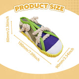 Maxbell Dog Chew Toy Exercise Playing Canvas Shoe Shape Tough Indestructible Tug Toy Yellow