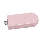 Maxbell Parrot Stand Beak Grinding Stone Nail Trims Bird Perch Platform Pink