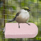 Maxbell Parrot Stand Beak Grinding Stone Nail Trims Bird Perch Platform Pink