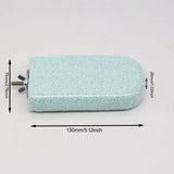 Maxbell Parrot Stand Beak Grinding Stone Nail Trims Bird Perch Platform Light Blue