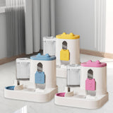 Maxbell Automatic Pet Feeder and Waterer for Indoor Cats and Small Dogs Puppy Kitten Yellow