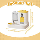Maxbell Automatic Pet Feeder and Waterer for Indoor Cats and Small Dogs Puppy Kitten Yellow