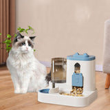 Maxbell Automatic Pet Feeder and Waterer for Indoor Cats and Small Dogs Puppy Kitten Blue