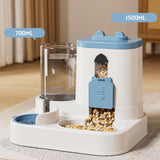 Maxbell Automatic Pet Feeder and Waterer for Indoor Cats and Small Dogs Puppy Kitten Blue