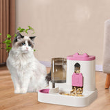 Maxbell Automatic Pet Feeder and Waterer for Indoor Cats and Small Dogs Puppy Kitten Pink