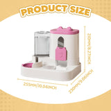 Maxbell Automatic Pet Feeder and Waterer for Indoor Cats and Small Dogs Puppy Kitten Pink