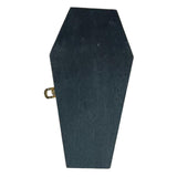 Maxbell Halloween Coffin Decorations Gothic Mini Hinged Casket for Halloween Parties Black