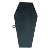 Maxbell Halloween Coffin Decorations Gothic Mini Hinged Casket for Halloween Parties Black
