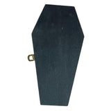 Maxbell Halloween Coffin Decorations Gothic Mini Hinged Casket for Halloween Parties Black