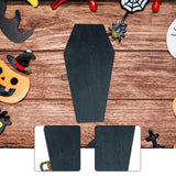 Maxbell Halloween Coffin Decorations Gothic Mini Hinged Casket for Halloween Parties Black