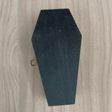 Maxbell Halloween Coffin Decorations Gothic Mini Hinged Casket for Halloween Parties Black