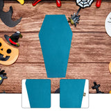 Maxbell Halloween Coffin Decorations Gothic Mini Hinged Casket for Halloween Parties Blue
