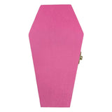 Maxbell Halloween Coffin Decorations Gothic Mini Hinged Casket for Halloween Parties Pink