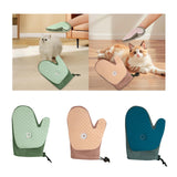 Maxbell Pet Grooming Glove with Spray Comb Efficient Right Hand Detangling Pin Brush Green