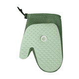 Maxbell Pet Grooming Glove with Spray Comb Efficient Right Hand Detangling Pin Brush Green