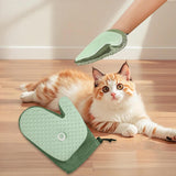 Maxbell Pet Grooming Glove with Spray Comb Efficient Right Hand Detangling Pin Brush Green