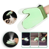 Maxbell Pet Grooming Glove with Spray Comb Efficient Right Hand Detangling Pin Brush Green