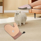 Maxbell Pet Grooming Glove with Spray Comb Efficient Right Hand Detangling Pin Brush Yellow