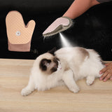 Maxbell Pet Grooming Glove with Spray Comb Efficient Right Hand Detangling Pin Brush Yellow