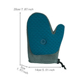 Maxbell Pet Grooming Glove with Spray Comb Efficient Right Hand Detangling Pin Brush Blue