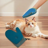 Maxbell Pet Grooming Glove with Spray Comb Efficient Right Hand Detangling Pin Brush Blue