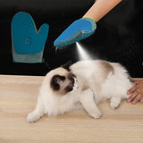 Maxbell Pet Grooming Glove with Spray Comb Efficient Right Hand Detangling Pin Brush Blue
