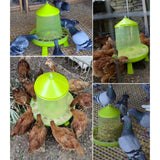 Maxbell Poultry Feeder Food Feeding Bucket No Waste Rooster Chicken Feeder Style A