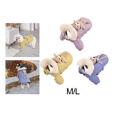 Maxbell Dog Winter Coat Windproof Outdoor Puppy Clothing with Leash Hole Warm Jacket Pink M