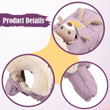 Maxbell Dog Winter Coat Windproof Outdoor Puppy Clothing with Leash Hole Warm Jacket Pink M