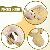 Maxbell Dog Winter Coat Windproof Outdoor Puppy Clothing with Leash Hole Warm Jacket Yellow M