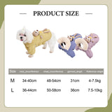 Maxbell Dog Winter Coat Windproof Outdoor Puppy Clothing with Leash Hole Warm Jacket Yellow M