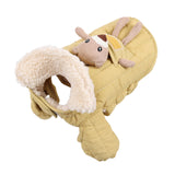 Maxbell Dog Winter Coat Windproof Outdoor Puppy Clothing with Leash Hole Warm Jacket Yellow L