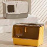 Maxbell Enclosed and Covered Cat Toilet Cat Litter Tray Bedpan Hooded Cat Litter Box Yellow