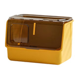 Maxbell Enclosed and Covered Cat Toilet Cat Litter Tray Bedpan Hooded Cat Litter Box Yellow