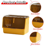 Maxbell Enclosed and Covered Cat Toilet Cat Litter Tray Bedpan Hooded Cat Litter Box Yellow