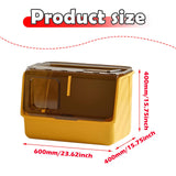 Maxbell Enclosed and Covered Cat Toilet Cat Litter Tray Bedpan Hooded Cat Litter Box Yellow
