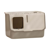 Maxbell Enclosed and Covered Cat Toilet Cat Litter Tray Bedpan Hooded Cat Litter Box Gray