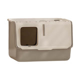 Maxbell Enclosed and Covered Cat Toilet Cat Litter Tray Bedpan Hooded Cat Litter Box Gray