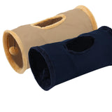 Maxbell Cat Tunnel for Indoor Cats Hideaway Kitten Cave Pet Supplies Funny with Ball Khaki