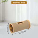 Maxbell Cat Tunnel for Indoor Cats Hideaway Kitten Cave Pet Supplies Funny with Ball Khaki