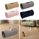 Maxbell Cat Tunnel for Indoor Cats Hideaway Kitten Cave Pet Supplies Funny with Ball Khaki
