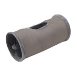 Maxbell Cat Tunnel for Indoor Cats Hideaway Kitten Cave Pet Supplies Funny with Ball Gray