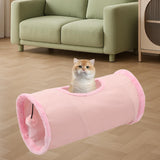 Maxbell Cat Tunnel for Indoor Cats Hideaway Kitten Cave Pet Supplies Funny with Ball Pink