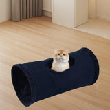 Maxbell Cat Tunnel for Indoor Cats Hideaway Kitten Cave Pet Supplies Funny with Ball Blue
