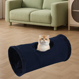 Maxbell Cat Tunnel for Indoor Cats Hideaway Kitten Cave Pet Supplies Funny with Ball Blue