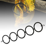 Maxbell Snake Enrichment Ring Ball Python Reptile Habitats Pet Toy Snakes Hoop Rings 5 rings