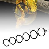 Maxbell Snake Enrichment Ring Ball Python Reptile Habitats Pet Toy Snakes Hoop Rings 6 rings