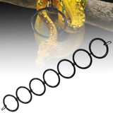 Maxbell Snake Enrichment Ring Ball Python Reptile Habitats Pet Toy Snakes Hoop Rings 7 rings