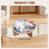 Maxbell Cat Hammock Bed Floral Printed Rest Multifunctional Playing Elevated Cat Bed S